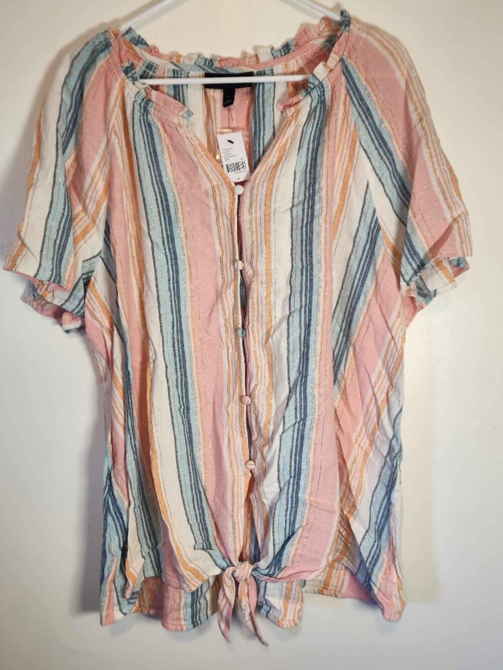 NWT!  Lane Bryant Multi-Color Striped Top